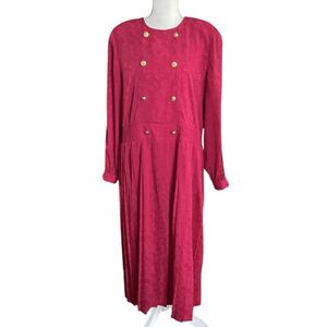 Vintage 80’s Leslie Fay Burgundy Dress 12
